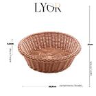 Cesta Redonda De Rattan Plástico 21cm