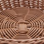 Cesta Redonda De Rattan Plástico 21cm