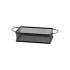 Cesta Retangular Para Alimentos Inox Dynasty 21x11x6cm Preta