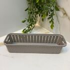 Cesta Trama Organizadora 920ml Empilhável Estreita Retangular