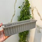 Cesta Trama Organizadora 920ml Empilhável Estreita Retangular