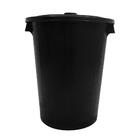 Cesto 60 Lts Com Tampa Preto Black Injeplastec