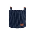 Cesto algodao Az P alça couro