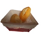 Cesto Aramado Para Pães Bolos Doces 21x7 Cm Vermelho