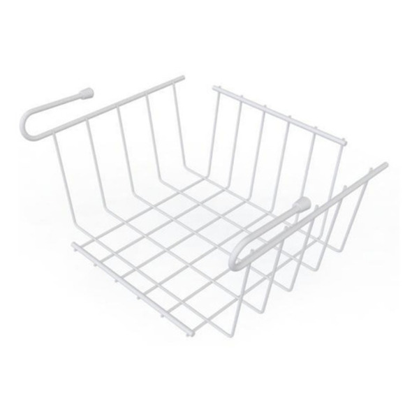 Cesto Aramado, Suspenso, Pequeno (26 X 20 X 13 Cm), Branco, D