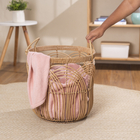 Cesto Arcos com Alças Redondo Bege 40 x 40 x 40 Oikos