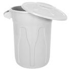 Cesto Balde Plástico 40 Litros Com Tampa - Branco