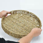 Cesto Bandeja De Palha Natural Rustica Grande 38cm