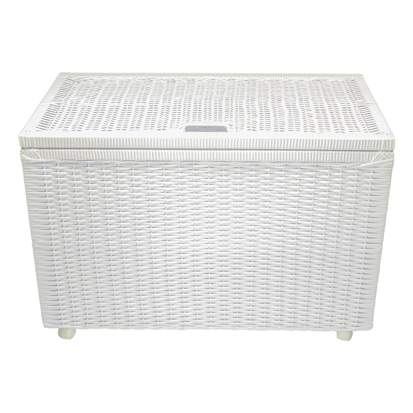 Cesto Bau De Roupa Suja Branco Fibra Sintetica