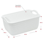 Cesto Caixa Organizadora Com Tampa Multiuso 14,5l Branco