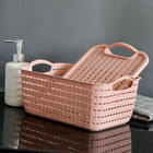 Cesto Caixa Organizadora Com Tampa Multiuso 14,5l Rosa