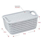 Cesto Caixa Organizadora Com Tampa Multiuso 7,5l Cinza