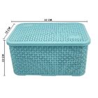 Cesto Caixa Organizadora Rattan De Plástico Resistente Médio