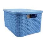 Cesto Caixa Organizadora Rattan De Plástico Resistente Médio