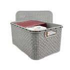 Cesto Caixa Organizadora Rattan De Plástico Resistente Médio
