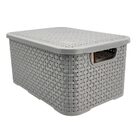 Cesto Caixa Organizadora Rattan De Plástico Resistente Médio