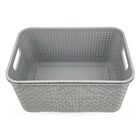 Cesto Caixa Organizadora Rattan De Plástico Resistente Médio