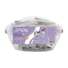 Cesto Com 36 Prendedores De Plastico Multiuso - Simplo Lilas