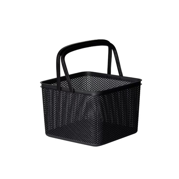 Cesto Com Alça Quadrado 27x27x20cm Linea Preto Paramount