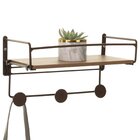 Cesto Com Ganchos Slim Aço Corten/castanho