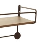 Cesto Com Ganchos Slim Aço Corten/castanho