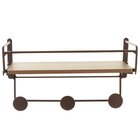 Cesto Com Ganchos Slim Aço Corten/castanho