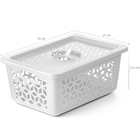 Cesto Com Tampa Caixa Organizadora De Plásticos Empilhável Br