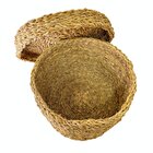 Cesto Com Tampa Palha Natural Seagrass Redondo P Lili Casa Ún
