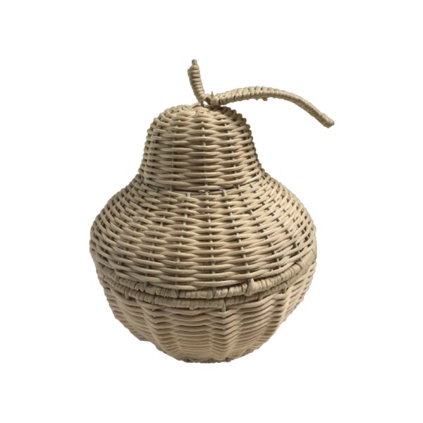 Cesto com Tampa Pêra Bege 15 x 15 x 18 Oikos