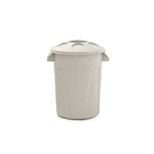 Cesto De 100l C/ Tampa Branco Larplasticos