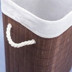 Cesto de Bambu Retangular Marrom com Tampa 40x60x30cm Oikos