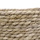 Cesto De Fibra Natural Seagrass Com Fundo Preto 24 5x31x33 Cm