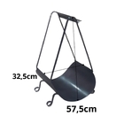 Cesto De Lenha Com Suporte Acessórios Lareira Multiuso