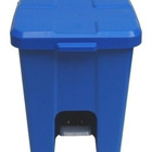 Cesto De Lixeira Quadrada Plástica Com Pedal 15l Branco Preto