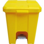 Cesto De Lixo 15 Litros Com Pedal Amarelo Preto