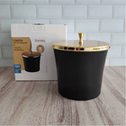 Cesto De Lixo Escritório Lixeira Cozinha 3l Aro Interno Inox