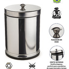 Cesto De Lixo Inox 4,5l Com Recipiente Plástico Interno - Viel