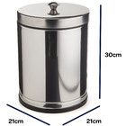 Cesto De Lixo Inox 4,5l Com Recipiente Plástico Interno - Viel