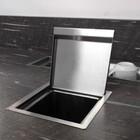 Cesto De Lixo Lixeira De Embutir Quadrada Tampa Aço Inox Demi