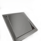 Cesto De Lixo Lixeira De Embutir Quadrada Tampa Aço Inox Demi