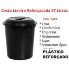 Cesto De Lixo Lixeira Reservatorio Agua Preto 97l Plasnew