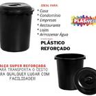 Cesto De Lixo Lixeira Reservatorio Agua Preto 97l Plasnew