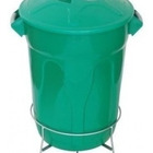 Cesto De Lixo Plastico Com Pedal Aço Galvanizado 40 Litros Am