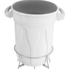 Cesto De Lixo Plastico Com Pedal Aço Galvanizado 40 Litros Az