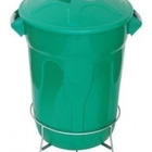 Cesto De Lixo Plastico Com Pedal Aço Galvanizado 40 Litros Az