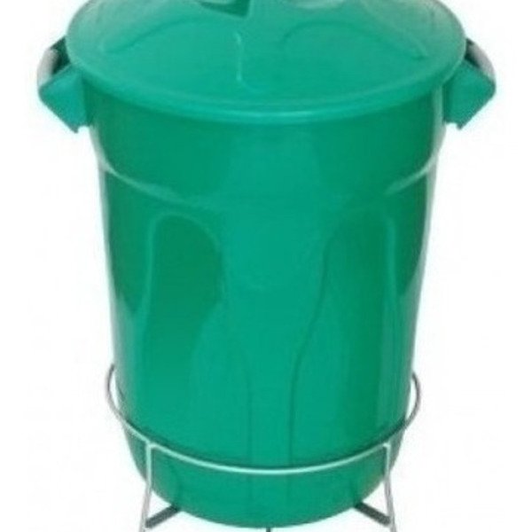 Cesto De Lixo Plastico Com Pedal Aço Galvanizado 40 Litros Az