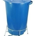 Cesto De Lixo Plastico Com Pedal Aço Galvanizado 40 Litros Az