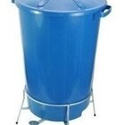 Cesto De Lixo Plastico Com Pedal Aço Galvanizado 40l Preto Az