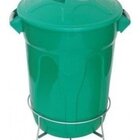 Cesto De Lixo Plastico Com Pedal Aço Galvanizado 40l Preto Az