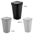 Cesto De Lixo Plástico Com Tampa 15l Lixeira Ou Martiplast Br